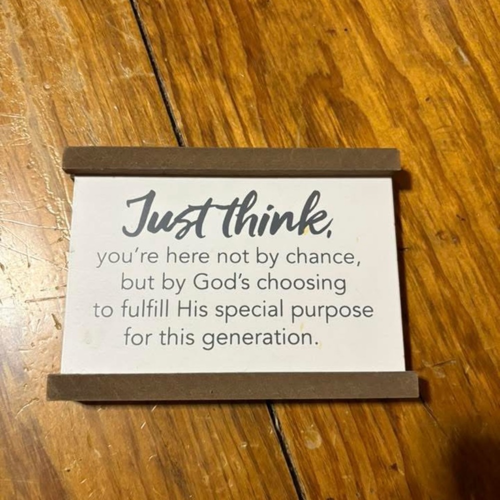 Inspirational Wooden Plaque with Quote